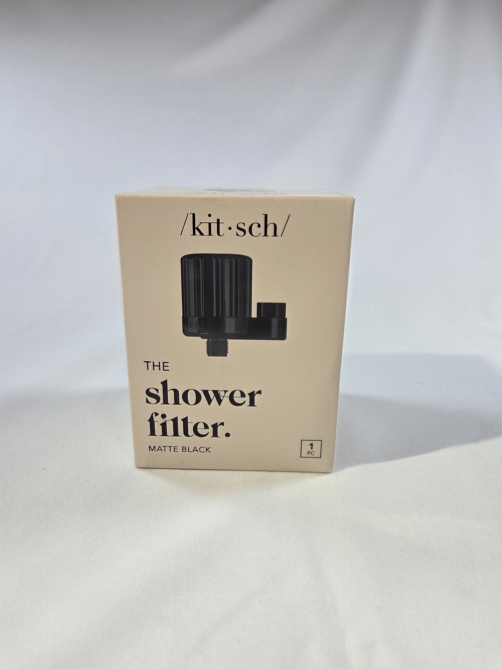 Kitsch Shower Filter Matte Black Chlorine Reducing Water Filter for Hair & Skin
